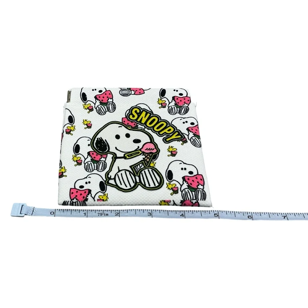 Snoopy Peanuts Squeeze Coin Purse Set 2-Piece White Watermelon Ice Cream New